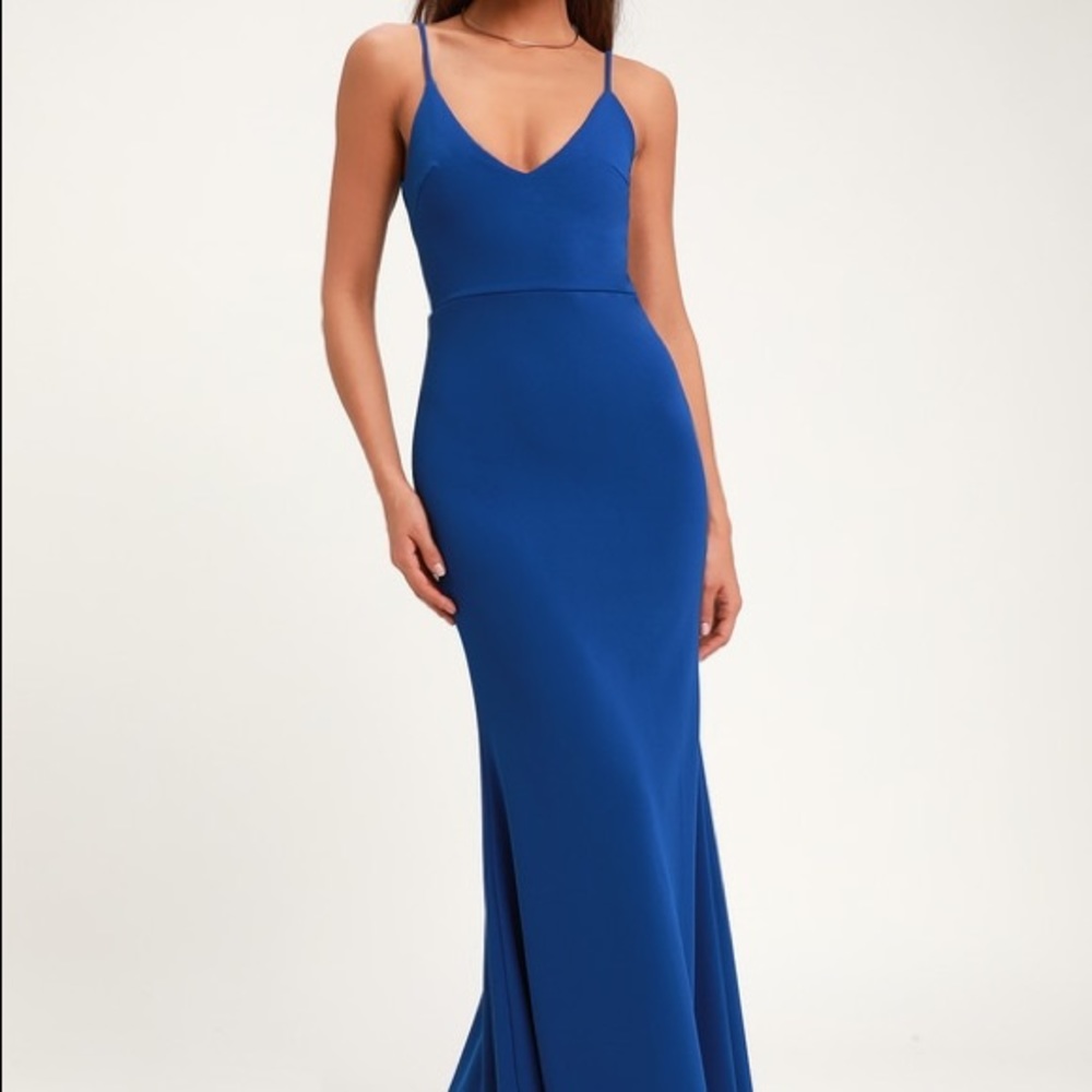 Royal blue maxi dress